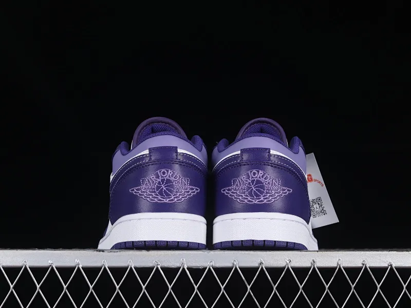 All categories Air Jordan Jordan series basketball shoes Air Jordan 1 Low Z version Air Jordan 1 Low AJ1 Joe 1 white and purple low-top cultural casual sneakers 553558-515
